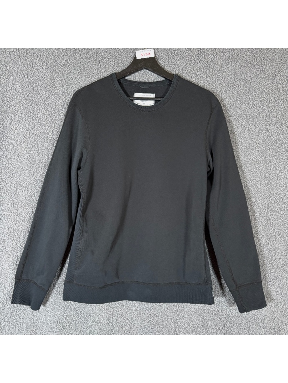 Reigning Champ Terry Cotton Crewneck Sweatshirt - Men's Size M - Black
